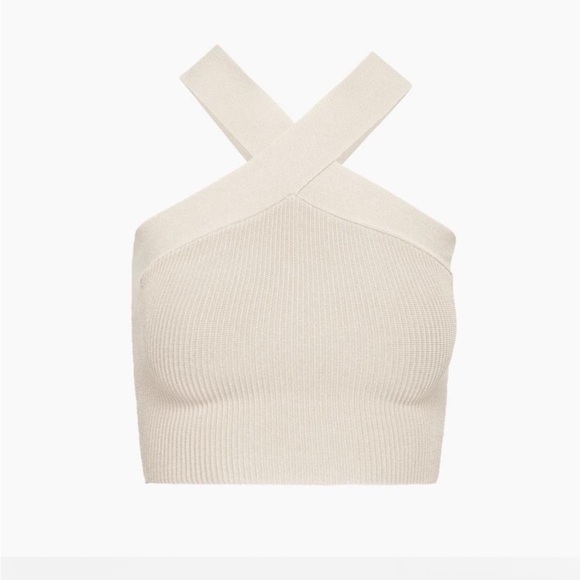 Criss Cross Sculpt Knit Aritzia Cropped Tank Top Size XS - Picture 9 of 9